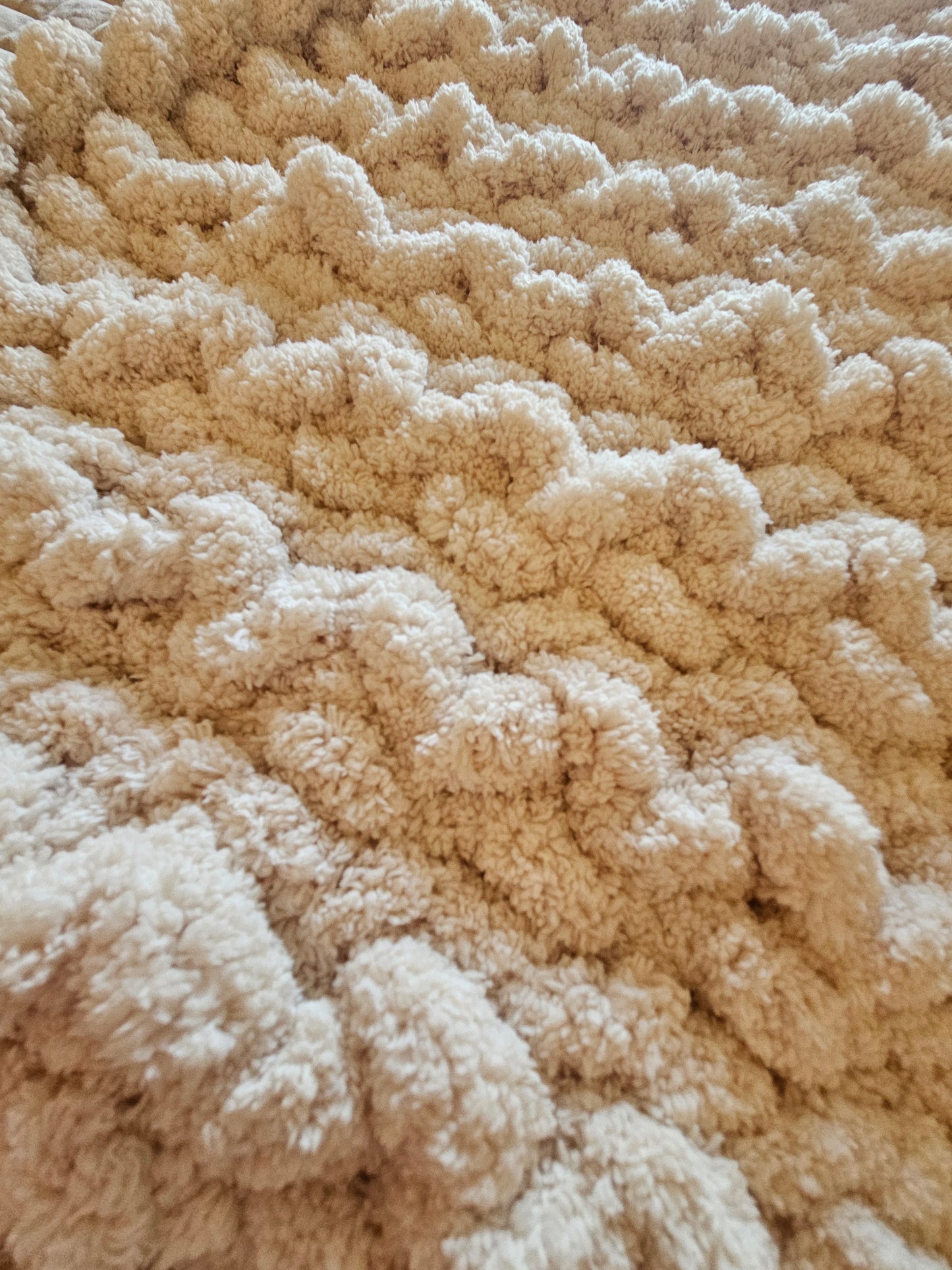 Handcrafted Cozy Comfort Broken Herringbone Beige Throw