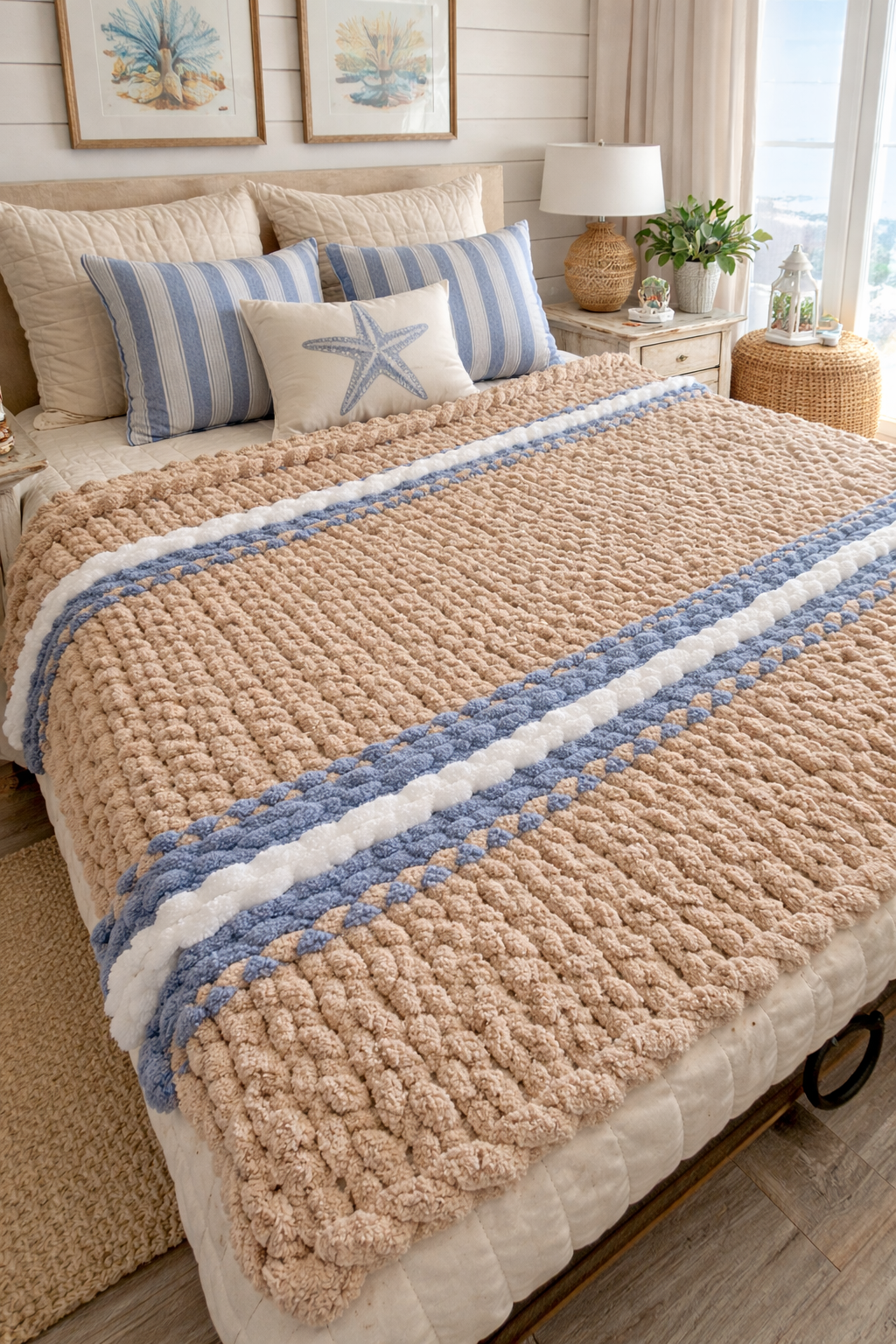 Bring the Coast Home: The Seaside Serenity Coastal Throw