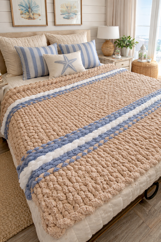 Bring the Coast Home: The Seaside Serenity Coastal Throw